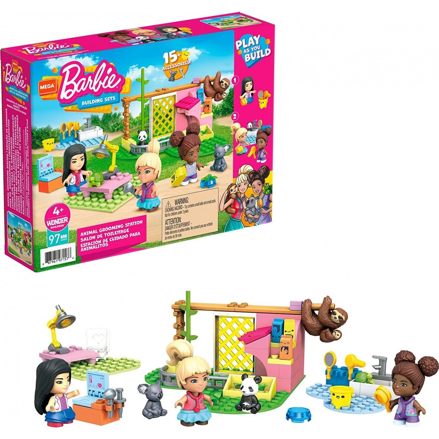 Mattel Mega Bloks Barbie Ιατρείο Για Ζωάκια 90 Τεμ. (Gyh09).