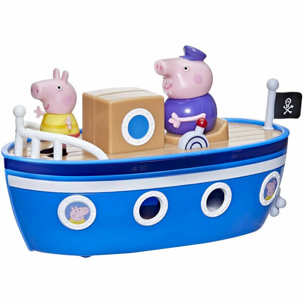 Hasbro Παιχνίδι Μινιατούρα Peppa Pig Grandpa Pig’s Cabin Boat (F36315L0)