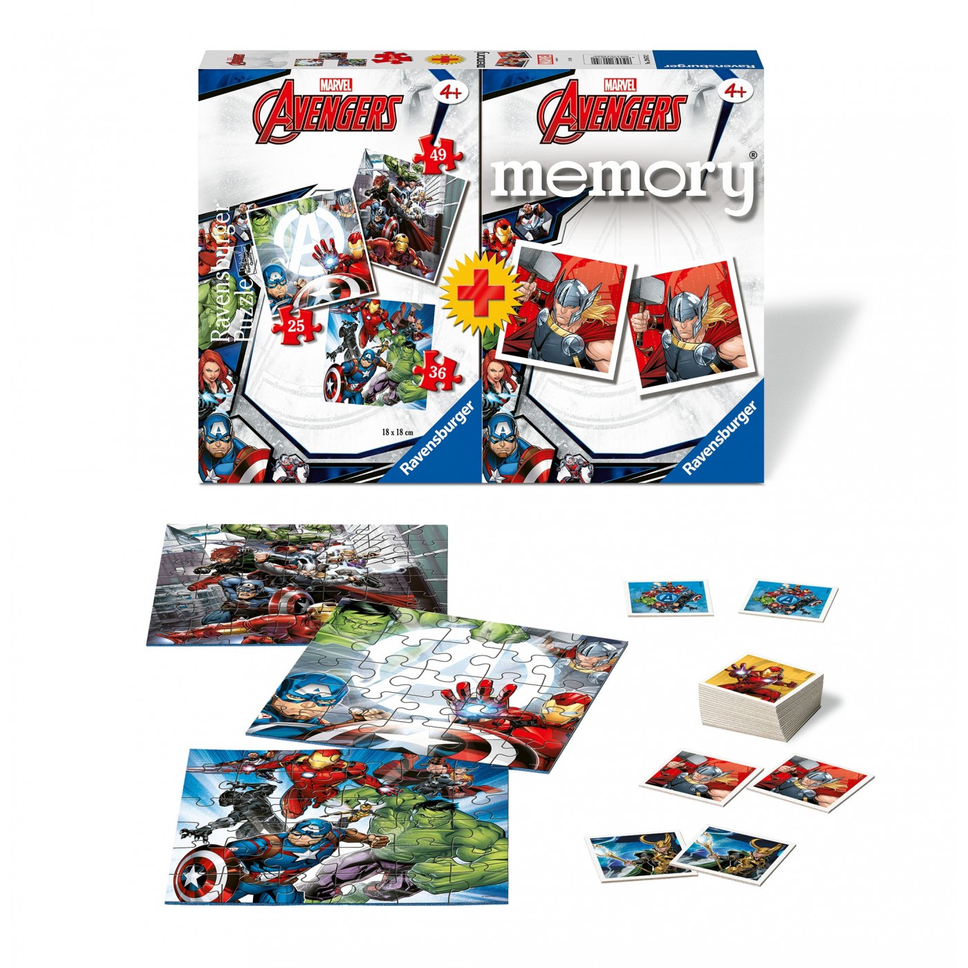 Ravensburger Memory® + 3 Παζλ Avengers (20674)