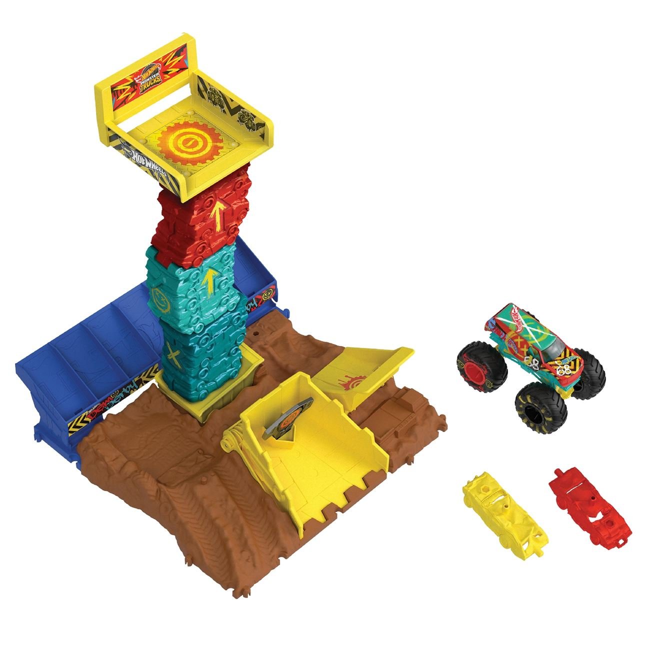 Mattel Hot Wheels Monster Trucks Arena Smashers Μεσαία Σετ (HNB92)