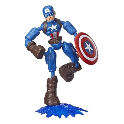 Hasbro Marvel Avengers Bend & Flex Φιγούρα Δράσης 15εκ. - Captain America (E7377/E7869)