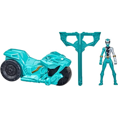 Hasbro Power Rangers Dino Fury Rip N Go: Sabertooth Battle Rider & Green Ranger 15εκ. (F3938/F4214)