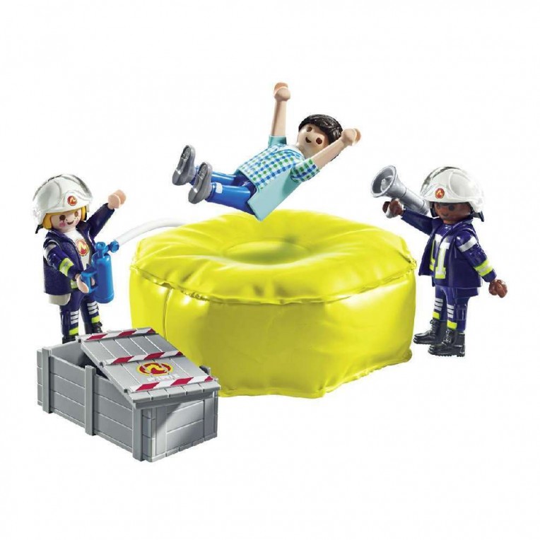 Playmobil Action Heroes - Πυροσβέστες Με Στρώμα Διάσωσης (71465)