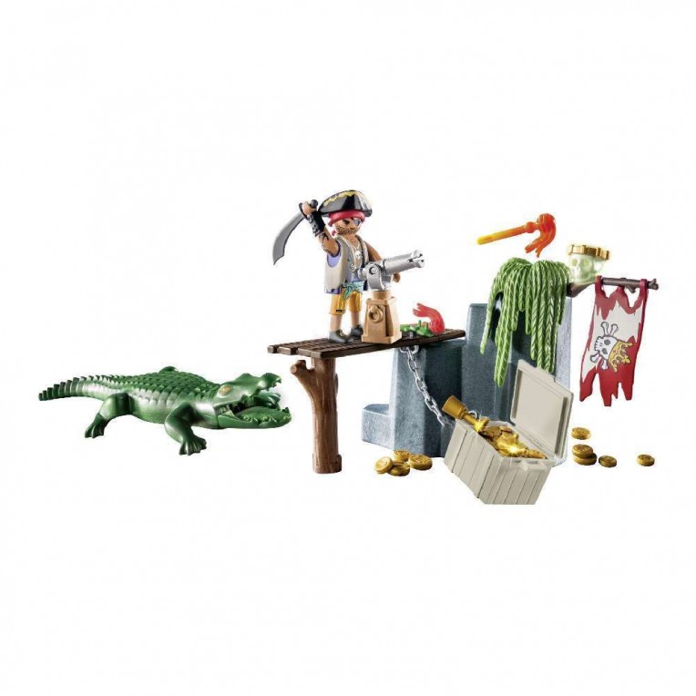 Playmobil Pirates Starter Pack - Πειρατής Με Αλιγάτορα (71473)