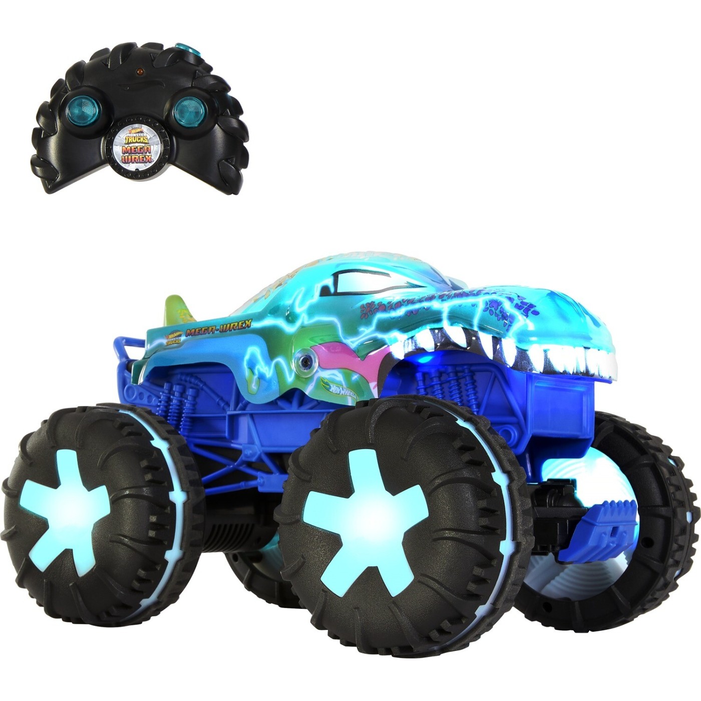 Mattel Hot Wheels Monster Trucks 1:15 Scale HW Mega-Wrex Alive RC Τηλεκατευθυνόμενο (JBD90)