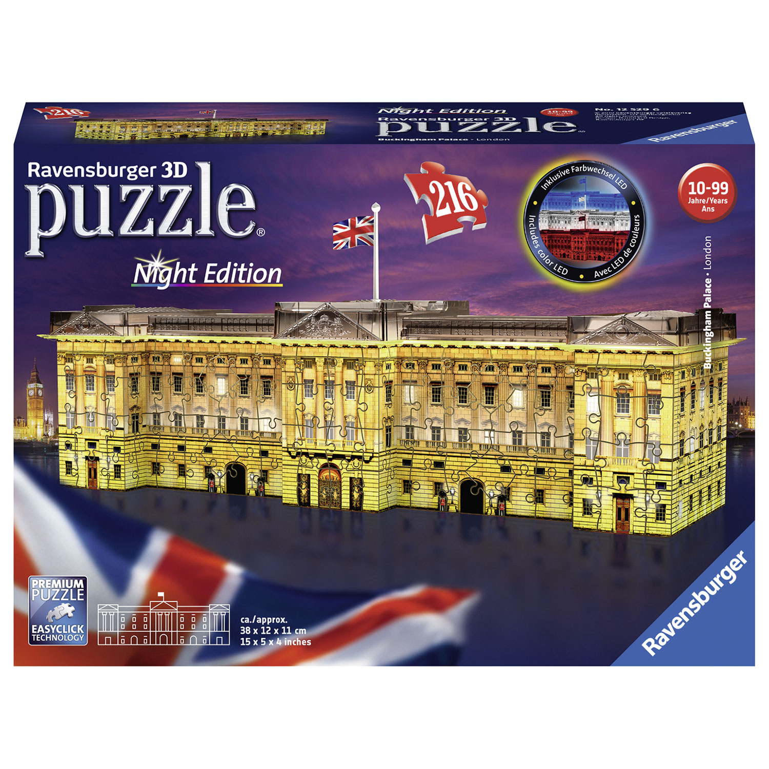 3D Puzzle Night Edition 216 τεμ. Παλάτι του Μπάκιγχαμ