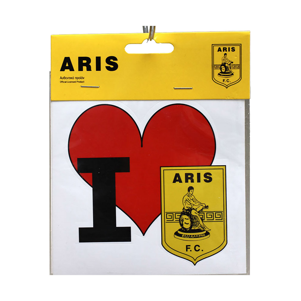 Αυτοκόλλητα Aris Fc I Love Aris Κίνας