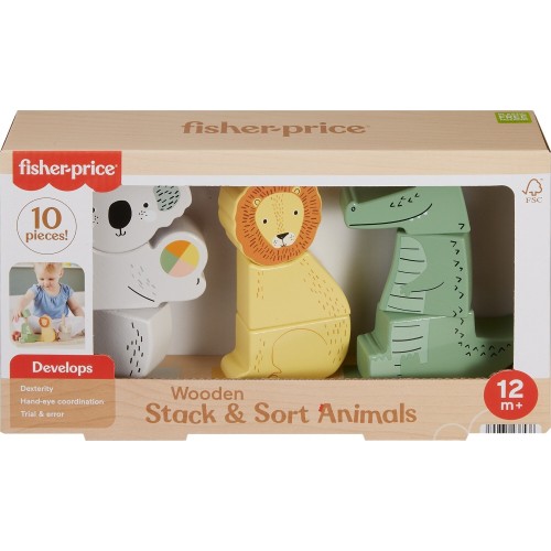 Fisher-Price Ξύλινα Ζωάκια Ταξινόμησης (HXV04)