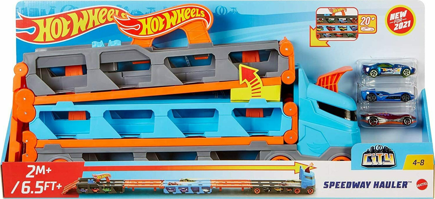 Hot Wheels Νταλίκα - Πίστα 2 Σε 1 (GVG37)