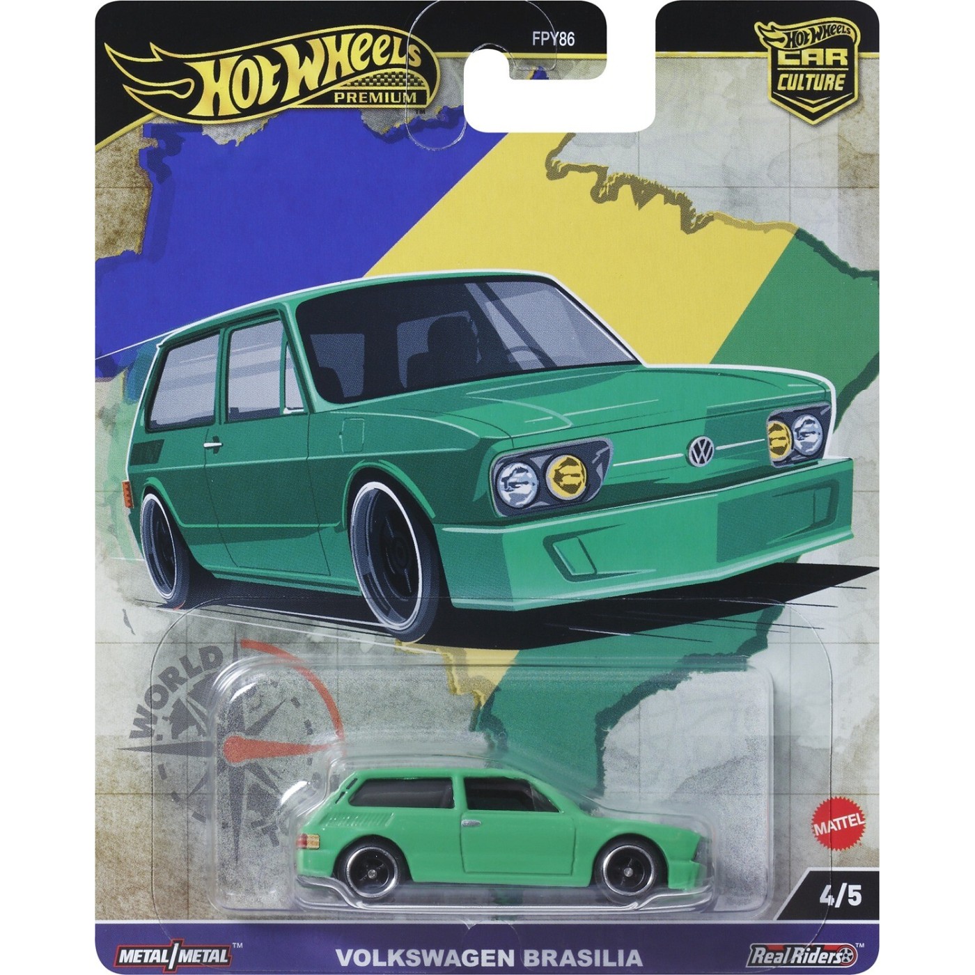 Mattel Hot Wheels Car Culture Volkswagen Brasilia Όχημα Παιχνίδι (FPY86/HRV82)