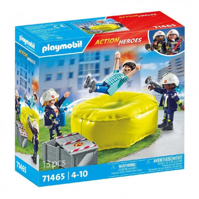 Playmobil Action Heroes - Πυροσβέστες Με Στρώμα Διάσωσης (71465)