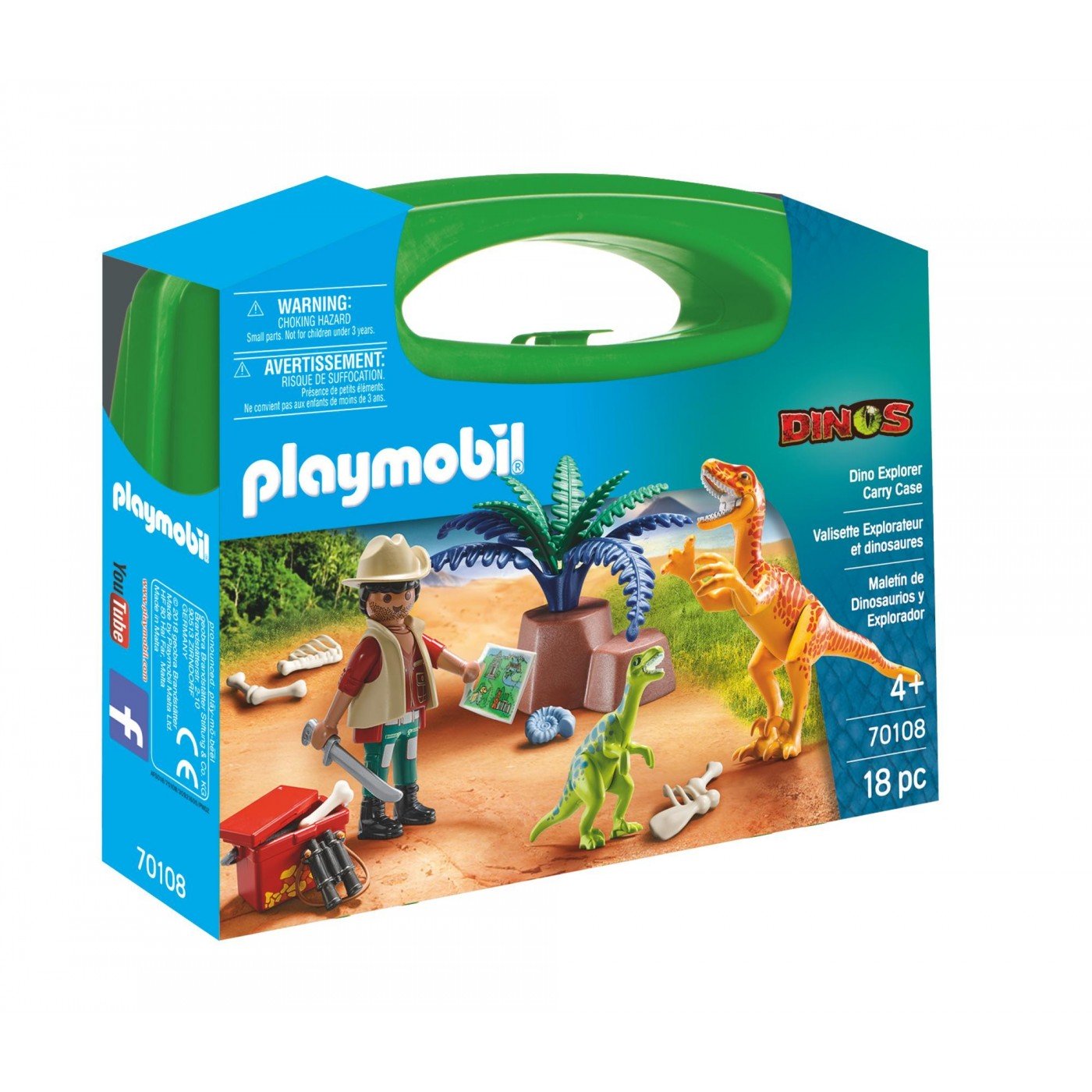 Playmobil Maxi Βαλιτσάκι Εξερευνητής Και Δεινόσαυροι