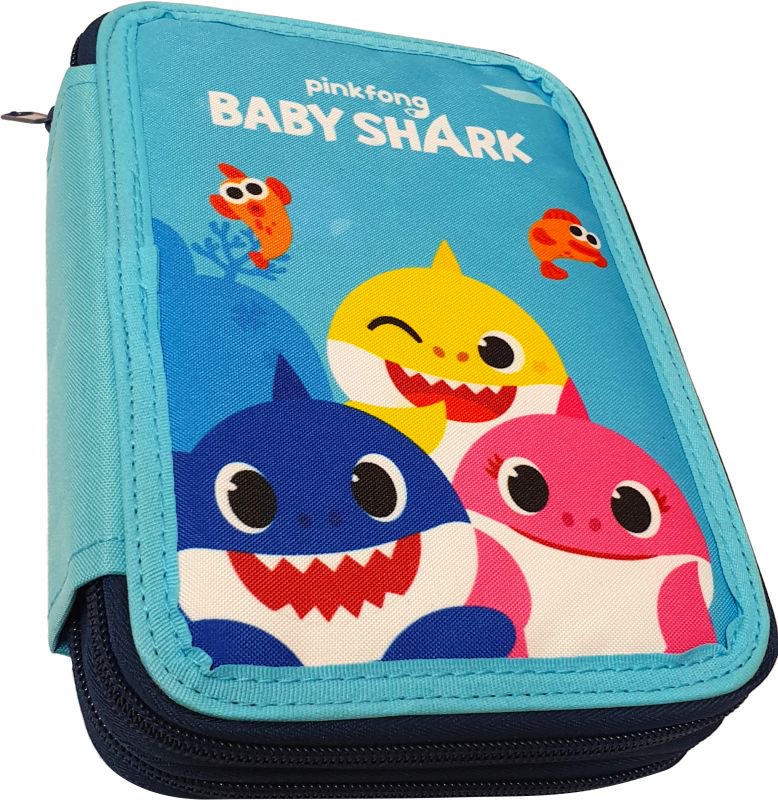 Σχολική Κασετίνα Διπλή Gim Baby Shark